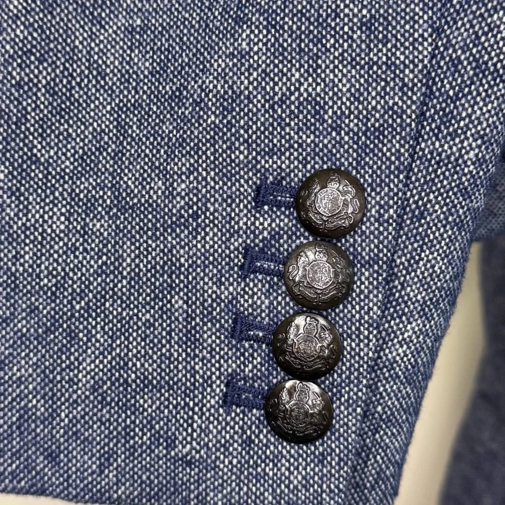 Banana Republic Dark Blue Wool Blend Blazer Size 4 - Picture 6 of 8